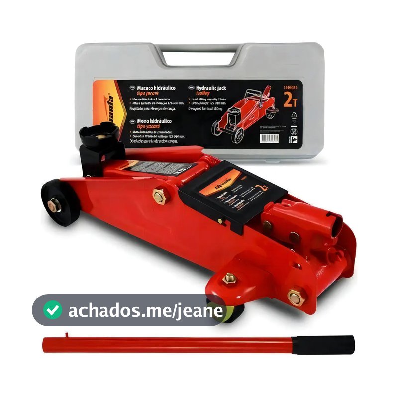 Macaco Hidráulico Carrinho Sparta 2 Ton Jacarezinho Com Maleta