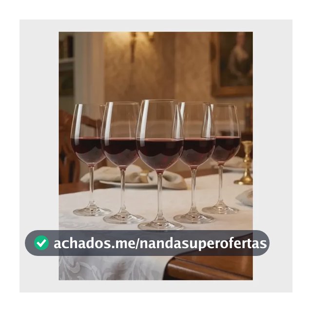 Jogo 6 Taças Cristal De Vinho Tinto Branco Titanium Gastro 580ml Pítia