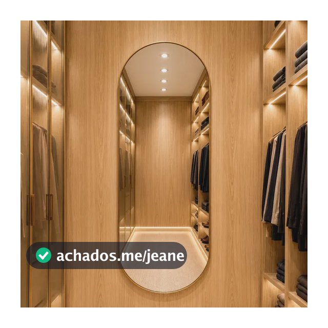 Espelho Veneza 100x50cm Corpo Inteiro Grande Moderno Luxo Suporte