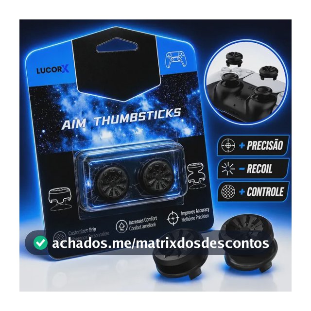 Par de Extensores Analógicos Tipo Kontrol Freek Para Controle PS4 PS5 Grip Antiderrapante Alta Precisão Mira FPS Jogos Gamer Protetor de Joystick Thumbstick