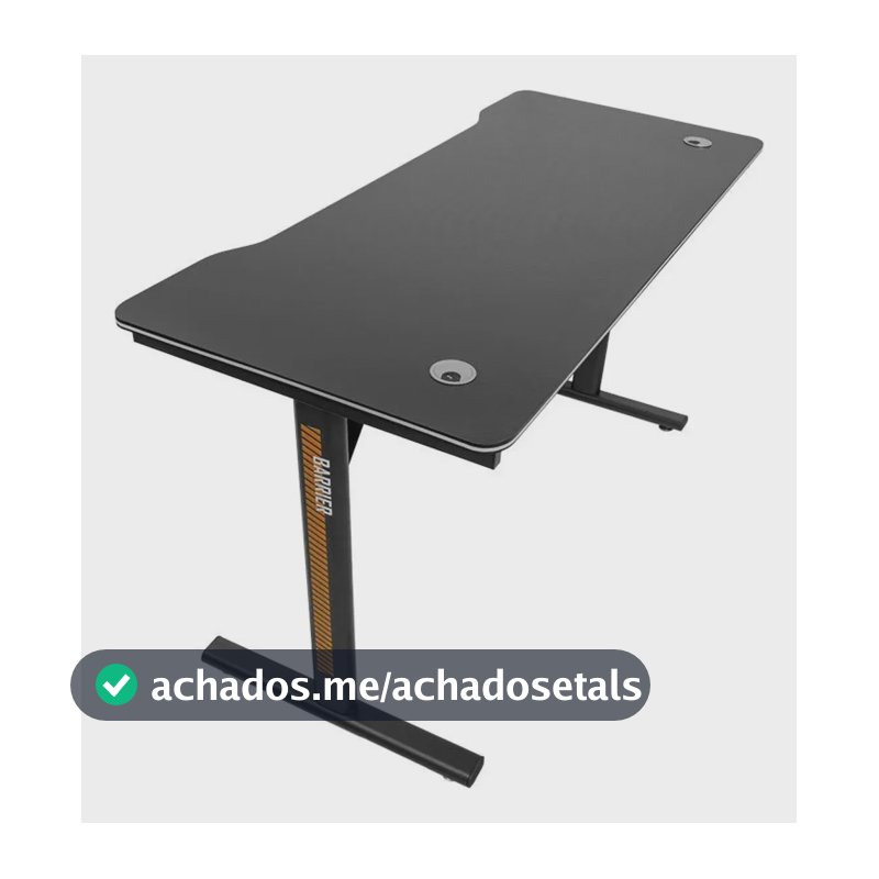 Mesa Gamer TGT Barrier 140cm Preta Para Setup Gamer