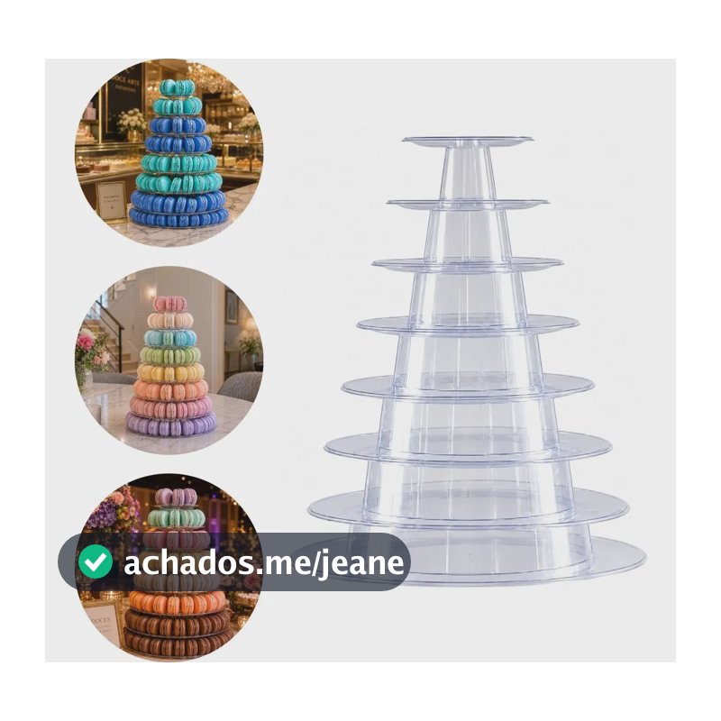 Torre Macarons 8 Pisos Organizador De Buffet Chic
