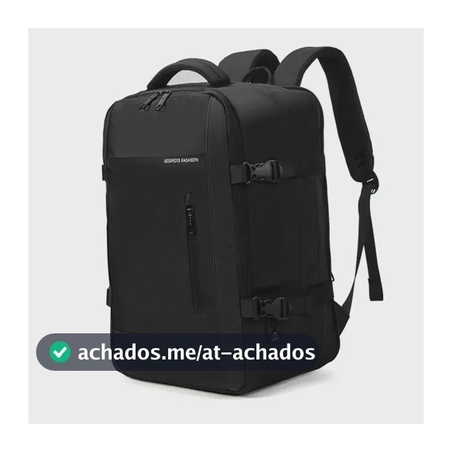 Mochila sem gênero, impermeável, reforçada, com capacidade ampliada de 30-42L, adequada para portátil, viagens diárias, cor preta