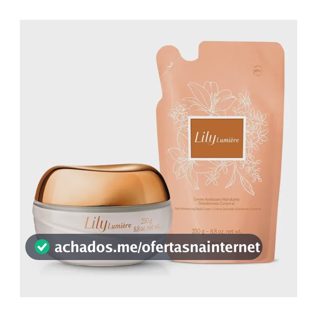 Kit Lily Lumière: Creme Hidratante Corporal 250g+ Refil 250g