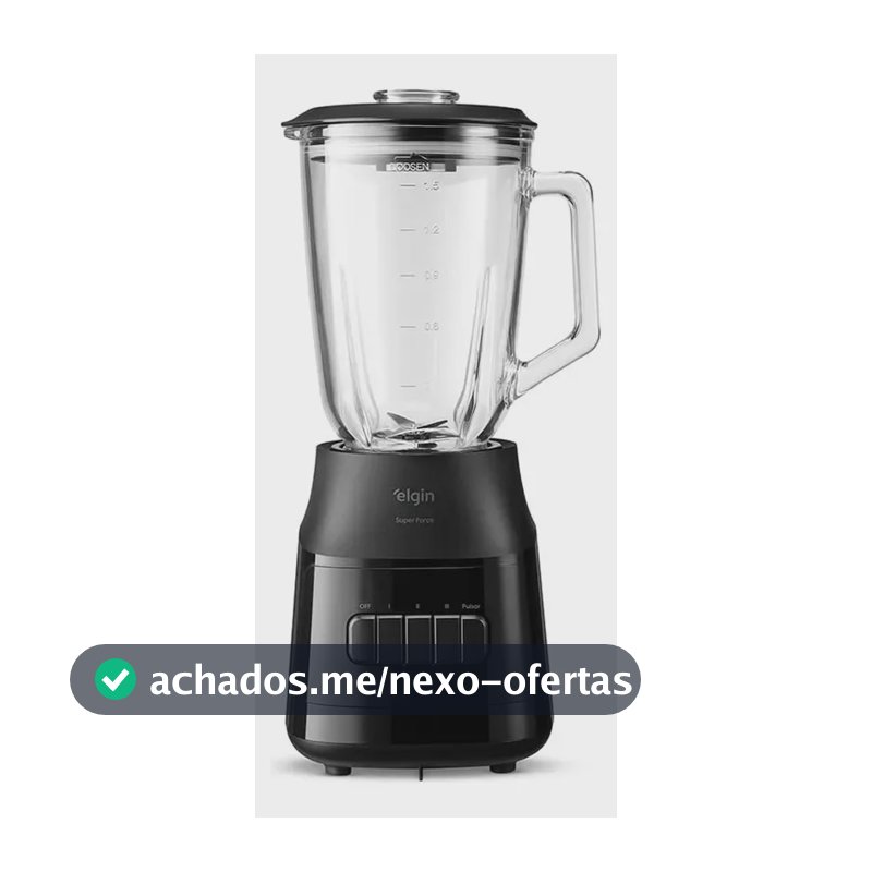 Liquidificador Super Force Elgin - Jarra De Vidro 1,9l, 900w Preto