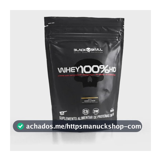 Proteína Black Skull Whey 100% HD em pó sabor Cookies and cream x 900g