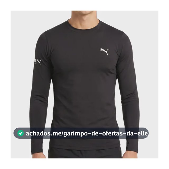 Camiseta Puma Térmica Manga Longa Proteção Uv 50+ Masculina
