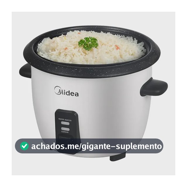 Panela De Arroz Elétrica Midea 7 Xícaras Cozimento Á Vapor Com Tampa De Vidro