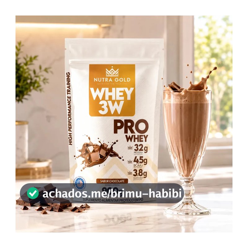 Proteína NutraGold Whey em pó sabor Chocolate x 900g