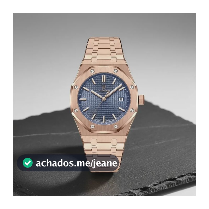Relógio Masculino Poedagar 924 Classic Ouro Rosa 30 M Dourado Azul-escuro