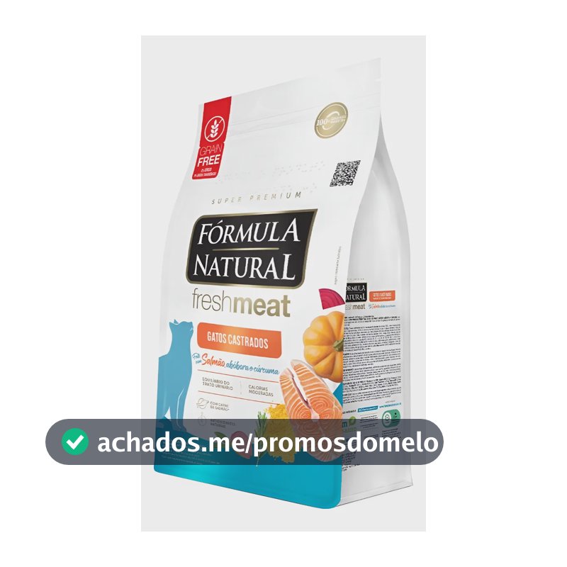 Ração Fórmula Natural Fresh Meat Gato Castrado Salmão 10,1kg