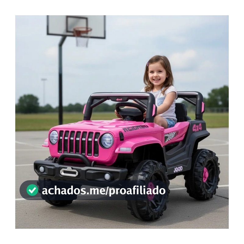 Jipe Infantil Elétrico 12v Carrinho Controle Remoto Música Brinq Kids