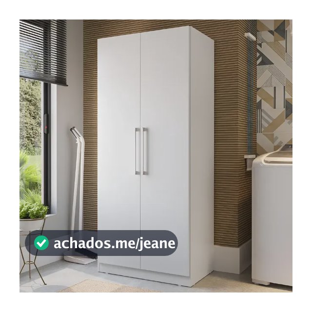 Armario Multiuso Grande 2 Portas 100% Mdf Móveis Rimo Branco