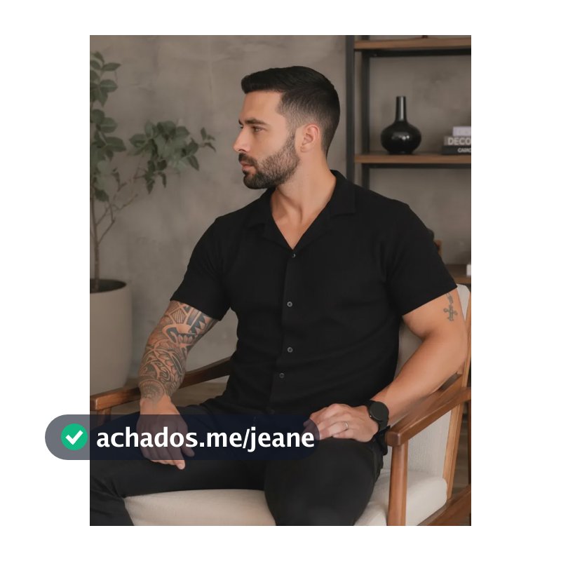 Camisa Cubana Masculina Texturizada Elastano Premium Luxo Preto Gg