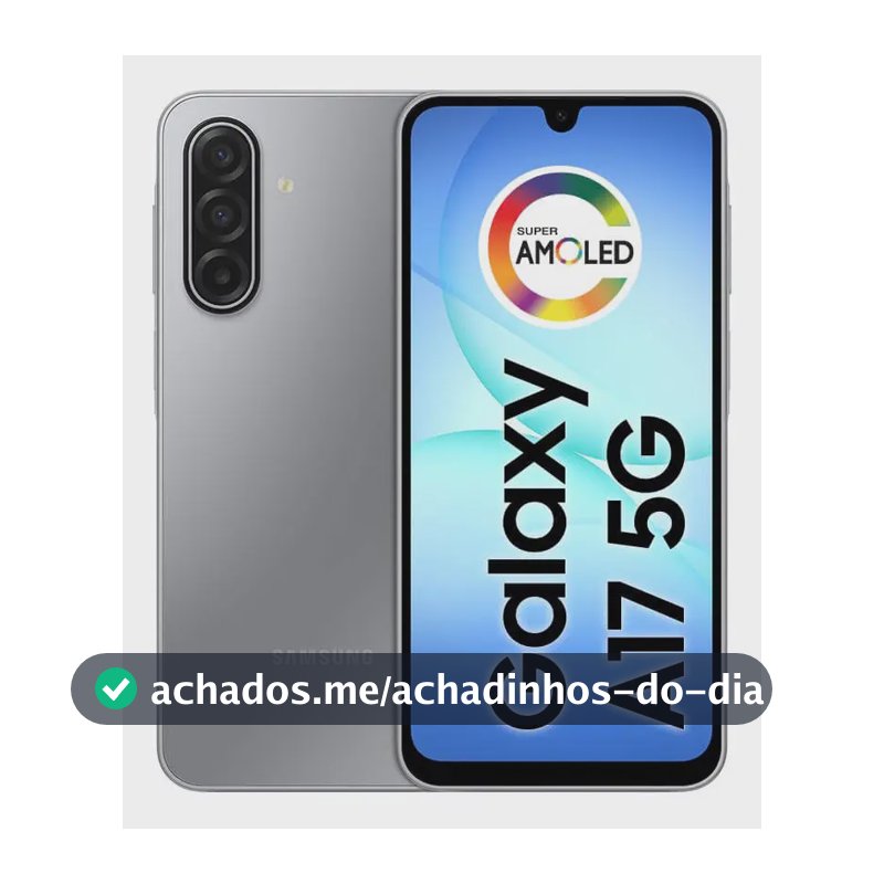 Smartphone Samsung Galaxy A17 5g 128gb 4gb Super Amoled 6.7'' Câmera 50mp Selfie 13 Mp 5000 Mah Nfc Dual Sim Recursos Ia - Cinza