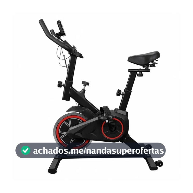 Bicicleta Ergométrica Bike Spinning Para Exercícios Com Volante e Display LCD