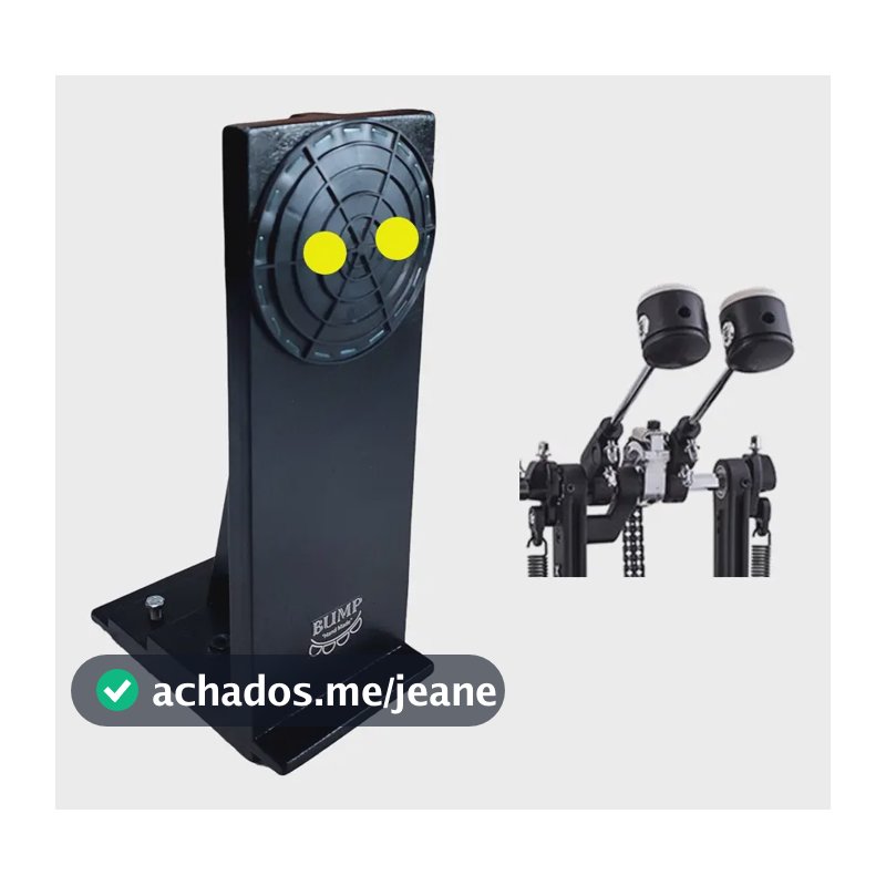 Pad Bumbo Pedal Duplo Bateria Eletrônica Várias. Leia!!! Preto
