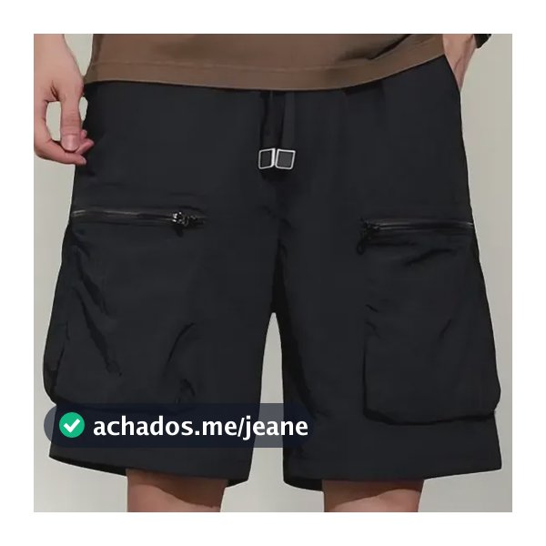 Bermuda Shorts Masculino Casuais Folgados Versáteis 6 Bolsos