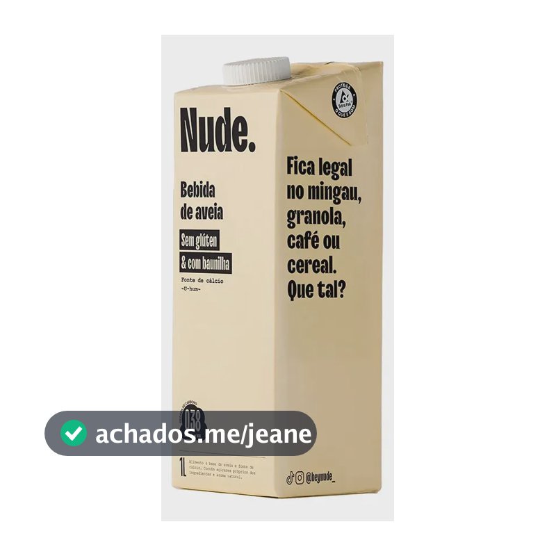 Nude Leite De Aveia Baunilha 1L