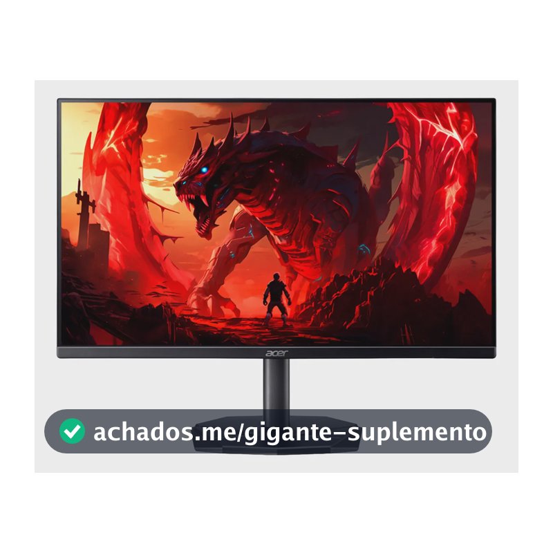 Monitor Gamer 27" Acer Nitro KG0 KG270 P0bi com Tela LED VA Full HD 144Hz 1ms GtoG AMD FreeSync Game Mode 8 Modos 99% sRGB e Design ZeroFrame