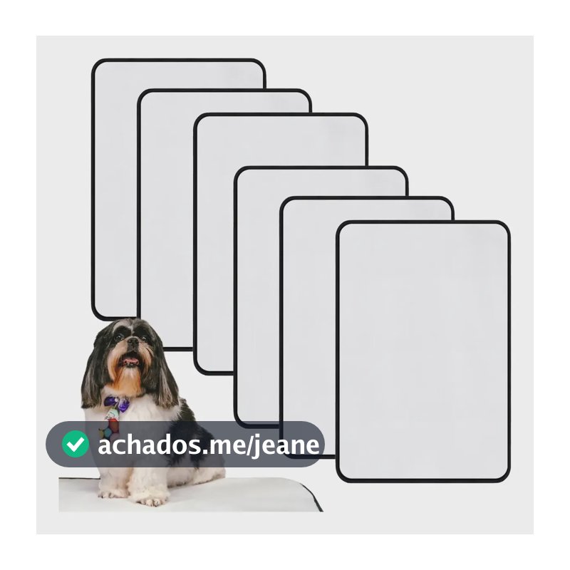 Kit 6 Tapetes Higiênico Lavável Super Absorção 200 Lavagens Branco