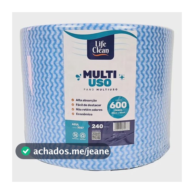 Pano Multiuso Limpeza Perfex Picotado 600 Panos Azul Azul-celeste