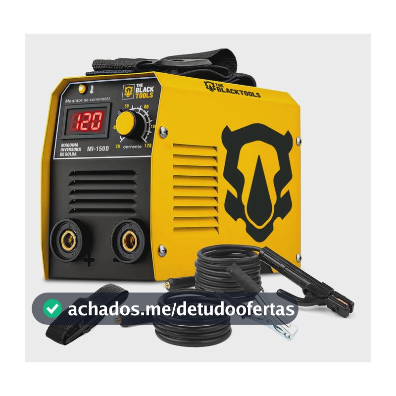 Máquina Inversora De Solda Portatil Mma Eletrodo MI150D 120A The Black Tools