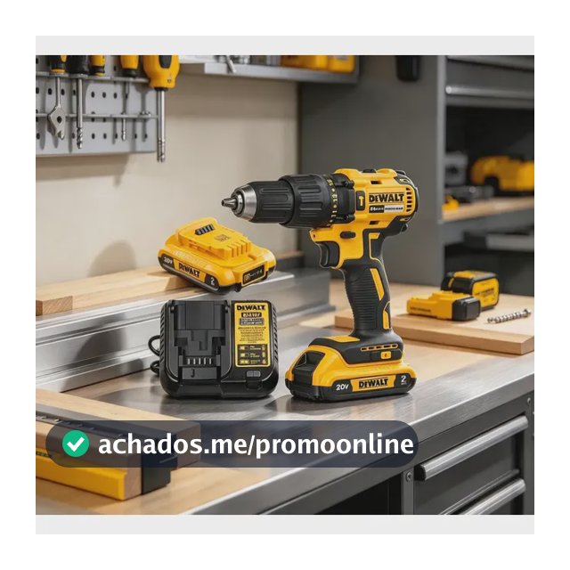 Parafusadeira Furadeira de Impacto Dewalt DCD7781D2 20V Brushless Mandril 13mm Torque 65Nm Com 2 Baterias Carregador Bivolt e Maleta