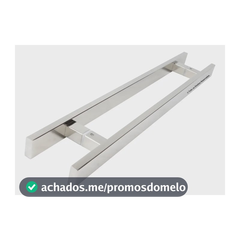 Puxador Inox 80cm Porta De Madeira Vidro Pivotante