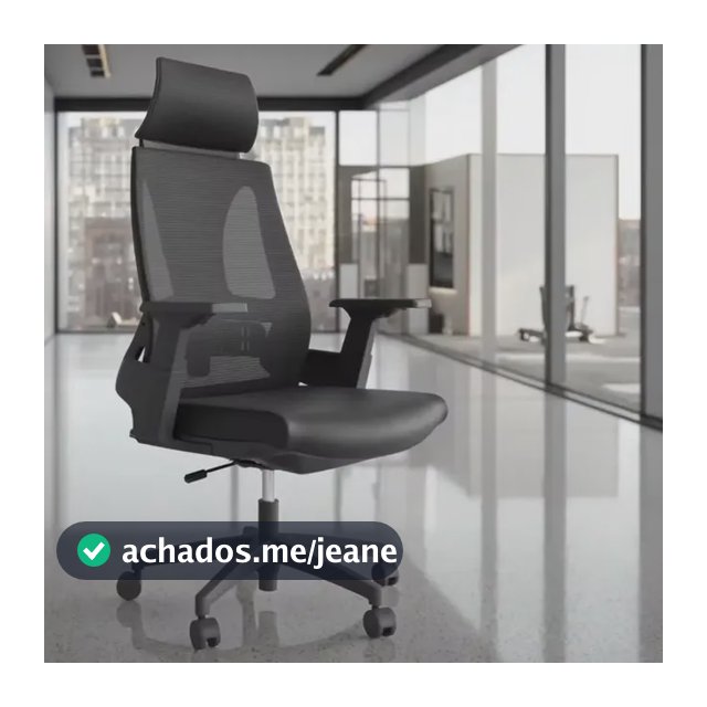 Cadeira Presidente Ergonômica Certificada Nr17 Toledo Preto Mesh