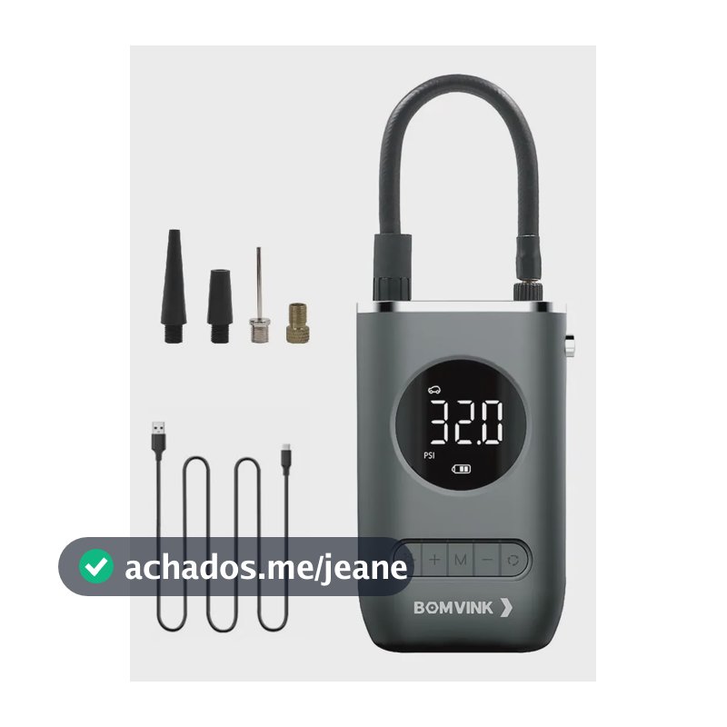 Mini Portatil Bomba De Ar Calibrador Compressor Digital Led