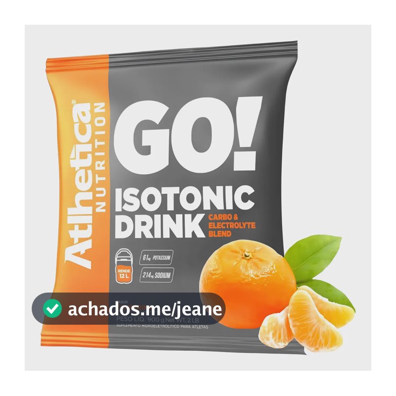 Isotônico Drink Atlhetica Nutrition 900g Sabor Tangerina