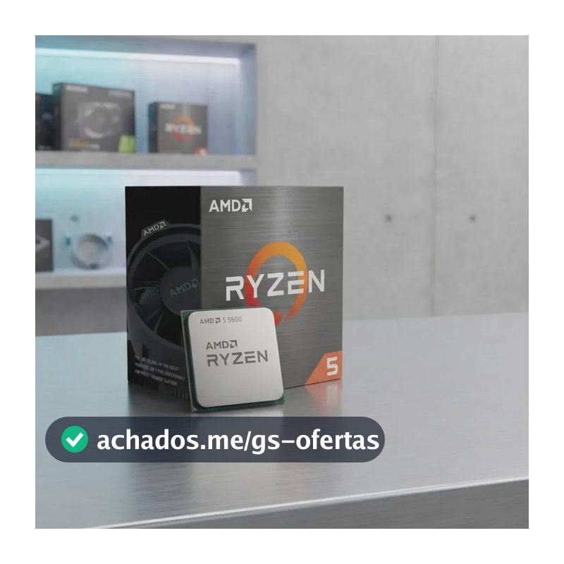 Processador AMD Ryzen 5 5500 3.6GHz 4.2GHz Max Turbo Cache 16MB AM4