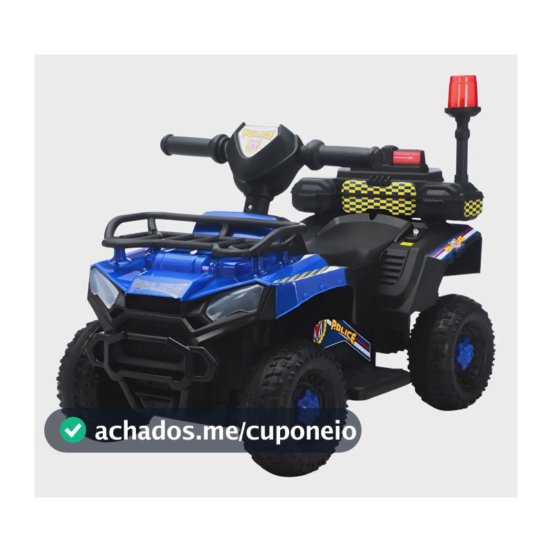 Carro De Polícia Infantil Elétrico Com Sirene Az Maxi Toys