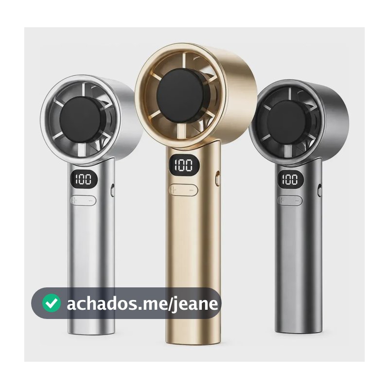 Mini Ventilador De Mão Portátil Usb Recarregável Turbo Forte Verde-claro