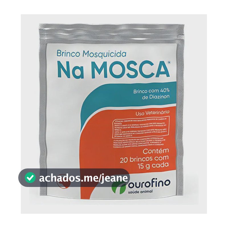 Brinco Mosquicida Na Mosca Ouro Fino com 20 Brincos par Bovinos Laranja
