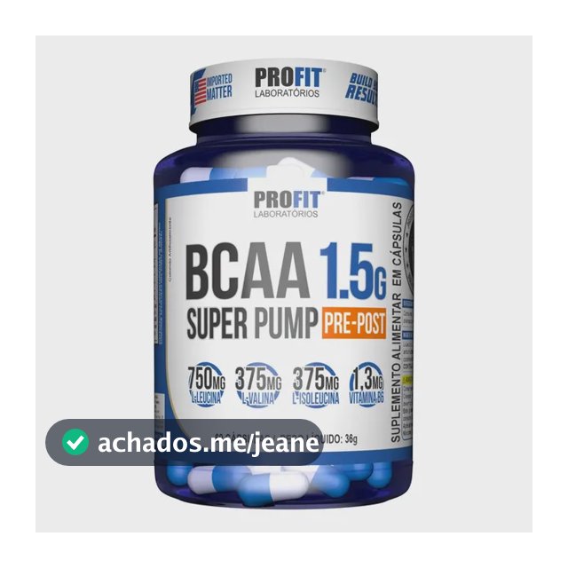 Bcaa Profit Labs Em Cápsula Sem Sabor X 1.5g De 60 Un
