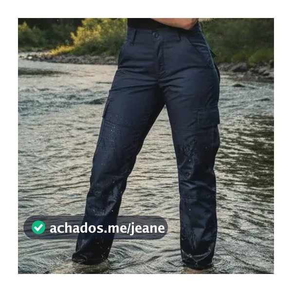 Calça Cargo Feminina 6 Bolsos   Tática Poly Pesca Trilha