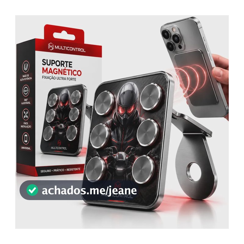 Suporte Celular Moto Bike Magnético Imã Neodímio Extra Forte Reforçado Resistente Para Motoboy Gps
