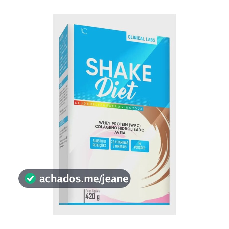 Clinical Labs Shake Diet 420g Chocolate com Whey e Colágeno
