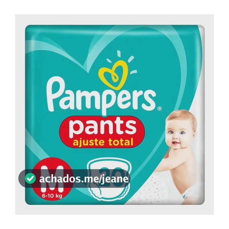 Fralda Descartável Pampers Pants Ajuste Total Médio (m) Sem Gênero