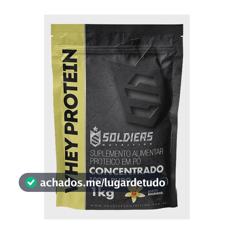 Whey Protein Concentrado 1Kg Sabor Baunilha Soldiers Nutrition