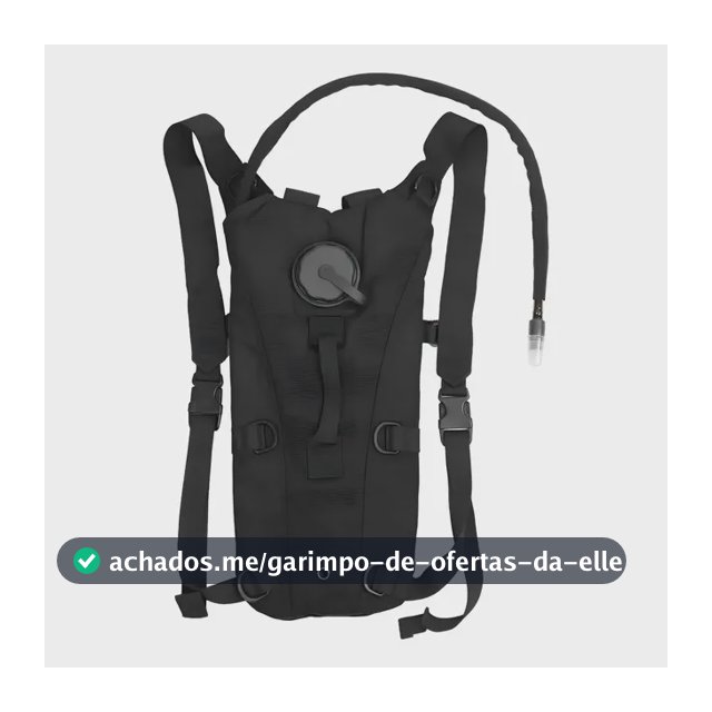 Mochila Hidratação Tática Com Refil D'água 3 Litros Bicicleta Térmica Bike Ciclismo Trilha Corrida Tumblr Cor Preto