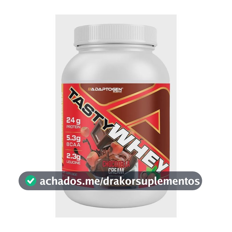 Suplemento Tasty Whey 3w Gourmet Whey Protein Adaptogen Science Pote 900g Sabor Chocotella
