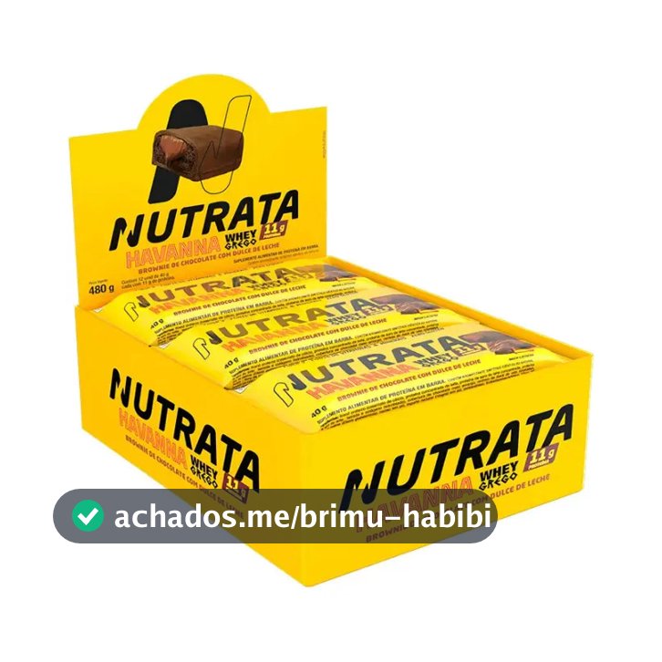 Whey Grego Bar Havanna - Nutrata 12 un.