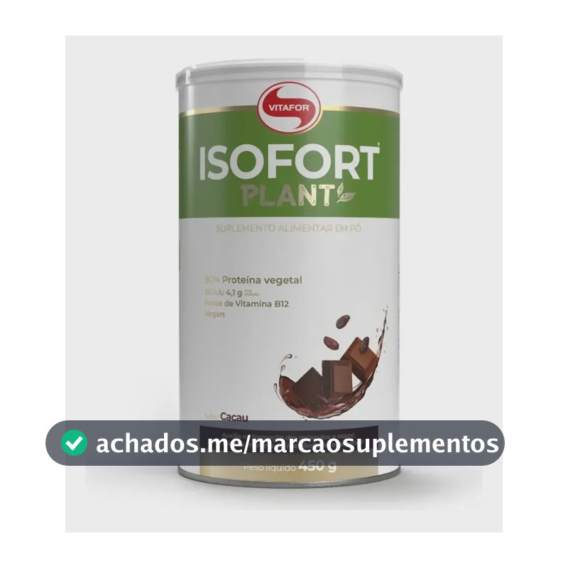 Proteína Vegetal Isofort Plant Cacau 450g Vitafor