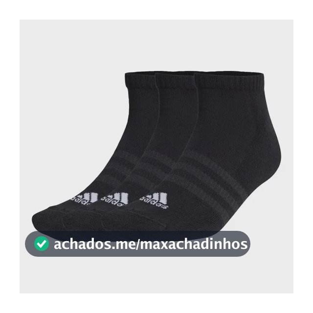 Meias Amortecidas Cano Baixo 3 Pares adidas