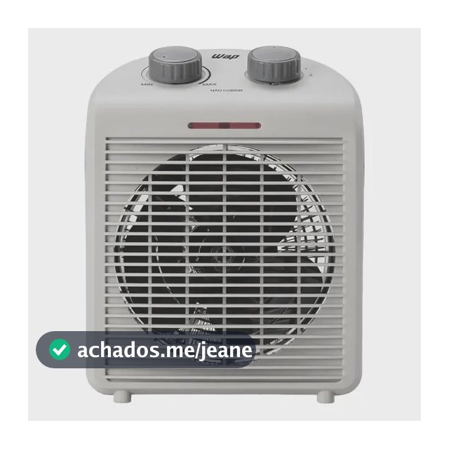 WAP Air Heat FW009371 Aquecedor Elétrico Portátil 3 em 1 220V Potência 2000W Triplo Sistema Segurança