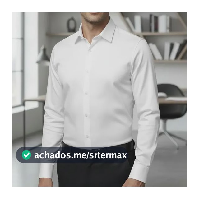 Camisa Social Masculina Slim Fit Premium Manga Longa Lycra
