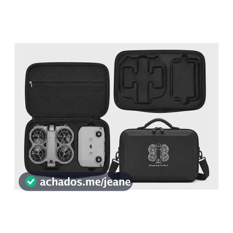 Case Dji Neo 2 Drone Com Porta Baterias Controle E Acessório Cor Preto Preto